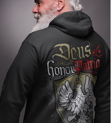 Bluza z kapturem DEUS HONOR PATRIE